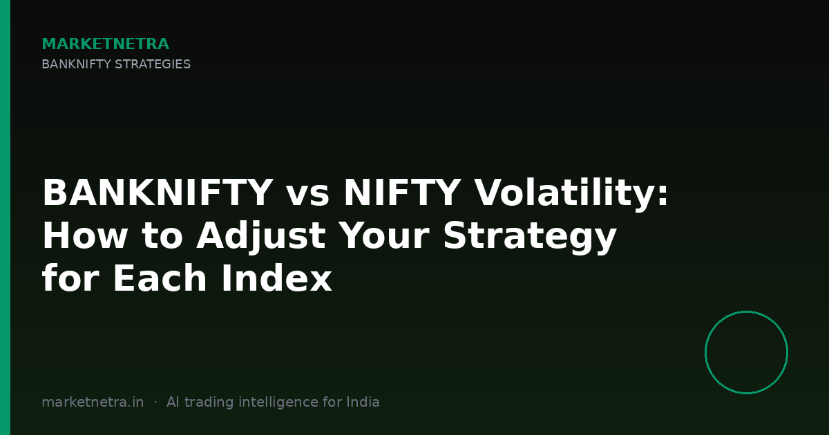 BANKNIFTY vs NIFTY Volatility: How to Adjust Your Strategy for Each Index