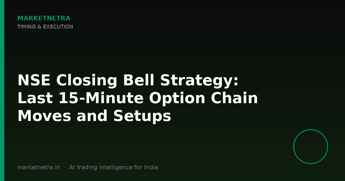 NSE Closing Bell Strategy: Last 15-Minute Option Chain Moves and Setups